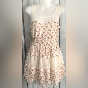 UP BY ULTRA PINK FLORAL LACE DRESS
